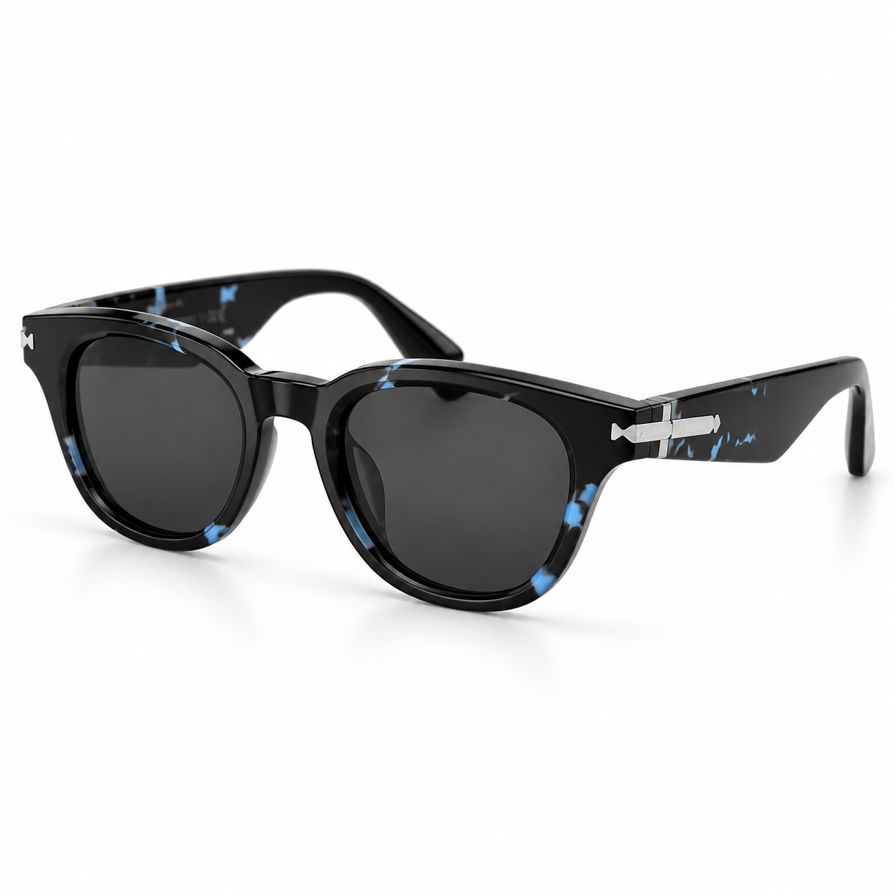 GlossyBlackandBlueFleckedSunglasses.png